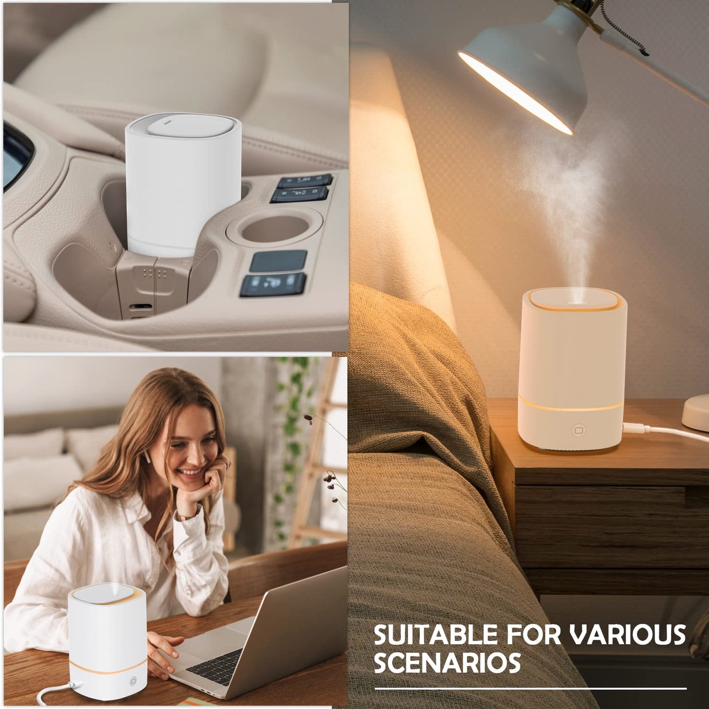 Essential Oil Diffuser USB 150ml Ultrasonic Humidifier with 7-Color LED