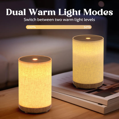 Fabric Cover Essential Oil Diffuser 120ml – SNOWSEN, 8 LED Lights, Auto Off