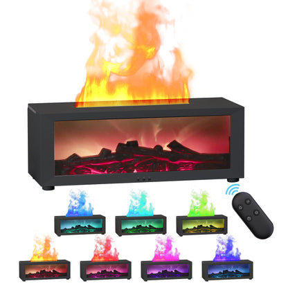 Flame Colorful Essential Oil Diffuser – Auto Off & Timer