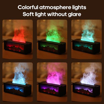 Flame Colorful Essential Oil Diffuser – Auto Off & Timer