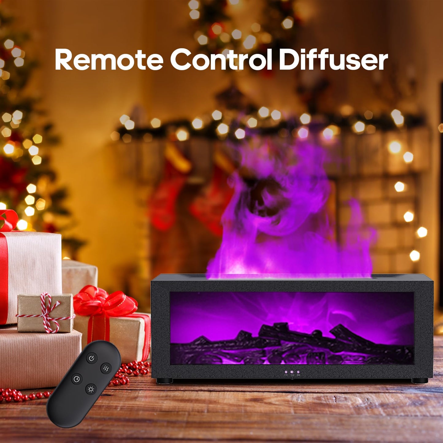 Flame Colorful Essential Oil Diffuser – Auto Off & Timer