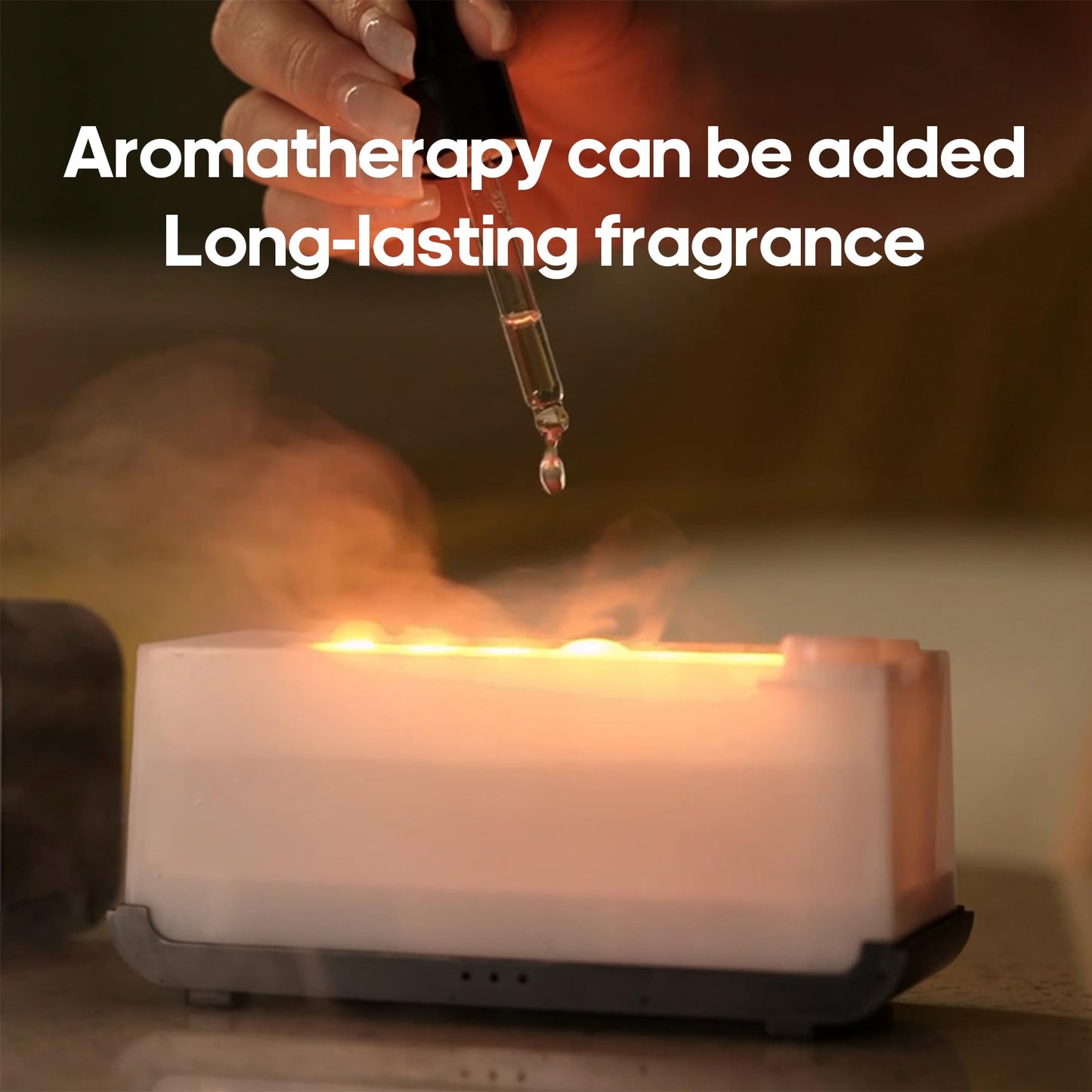 Essential Oil Air Diffuser Flame Diffuser for Home – Colorful Water Vapor Humidifier