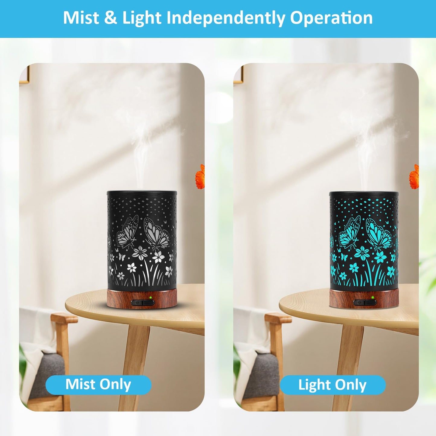 Essential Oil Diffuser 150ml – Auto Shut-Off, 7-Color LED, Ultrasonic Mist