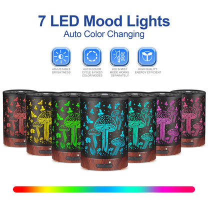 Essential Oil Diffuser - Aromatherapy Diffuser with 7 Color Lights & Auto-Off for Home & Office | For Women & Moms