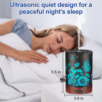 Essential Oil Diffuser – 7-Color LED Aromatherapy with Auto-Off | Home & Office