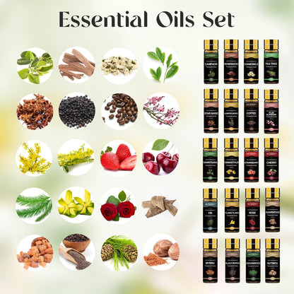 Essential Oil Set 80 Pcs - 100% Natural Essential Oils Kit | Diffuser, Massage, Soap & Bath Bombs (80x5ml) Christmas Gift