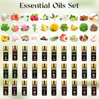 Essential Oil Set 80 Pcs - 100% Natural Essential Oils Kit | Diffuser, Massage, Soap & Bath Bombs (80x5ml) Christmas Gift
