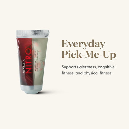 Young Living NingXia Nitro | 1 Pack (14 Sachets) | Energizing Wolfberry Drink with Green Tea & Korean Ginseng | Supports Focus, Energy & Physical Fitness