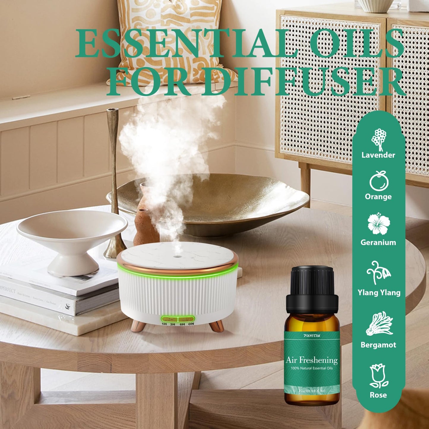 Essential Oils Blends Set for Diffusers – 6 x 10ml (Halloween Gift)