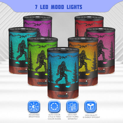 Essential Oils Diffuser | 7-Color LED Night Light | Auto-Off | Bigfoot Metal Humidifier