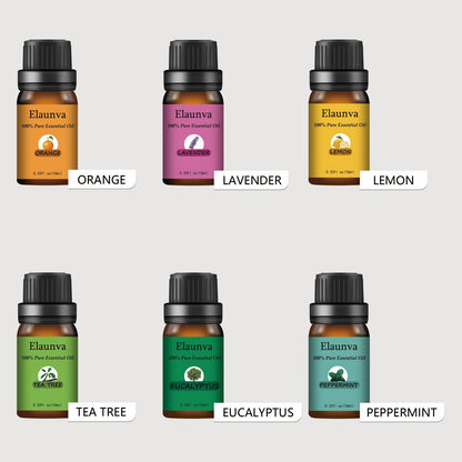 Essential Oils Gift Set - 6x10ml Pure & Natural Aromatherapy Oils
