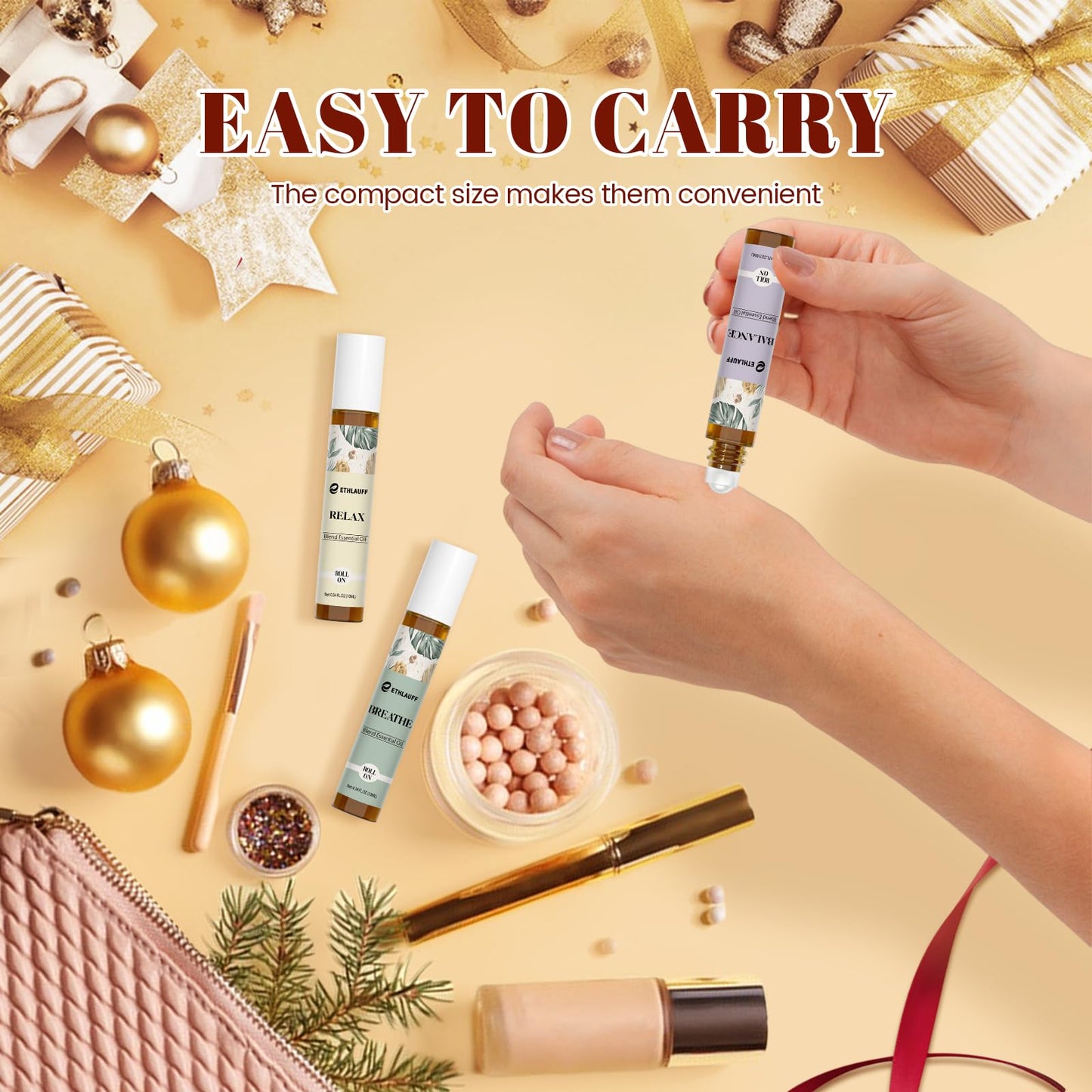 Essential Oils Roll On Set 6 Pack – Relax, Sleep, Balance, Breathe, Focus, Happiness