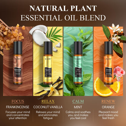Essential Oils Roll On Set (Pack of 8) – 8 Scent Aromatherapy Oils