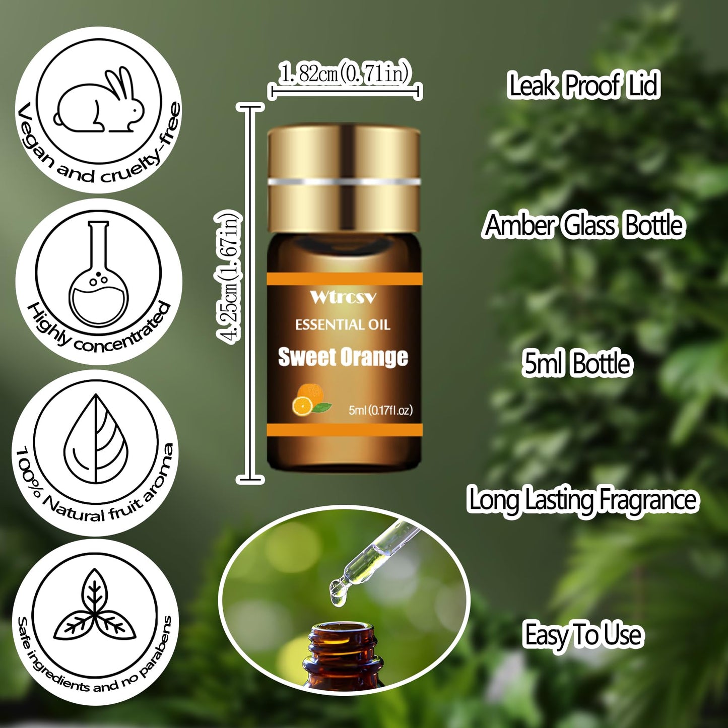Wtrcsv Essential Oils Set 30x5 ml – Diffuser, Aromatherapy & DIY