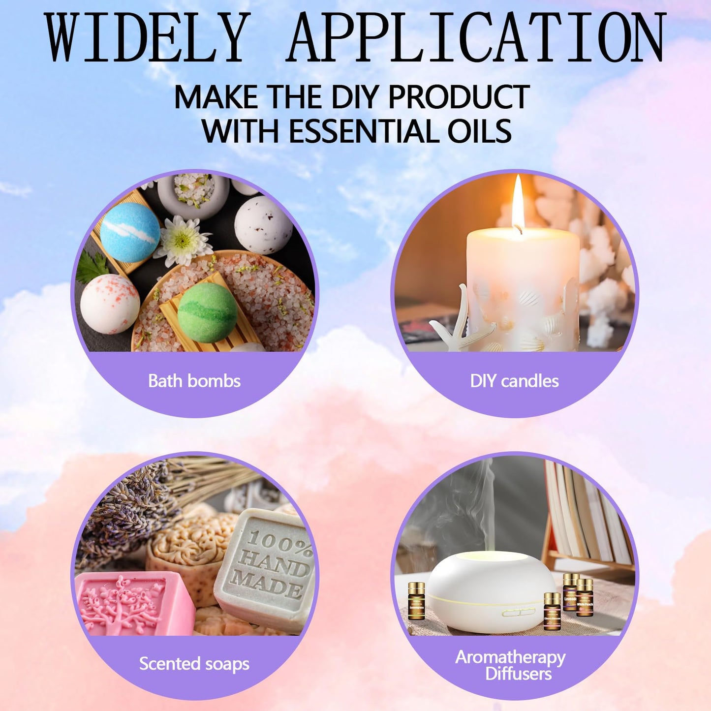 Wtrcsv Essential Oils Set 30x5 ml – Diffuser, Aromatherapy & DIY