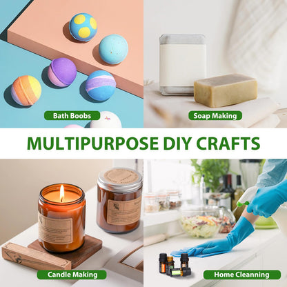 Essential Oils Set 36x5 ml for Massage, Diffuser, Humidifier, DIY Candles & Soaps