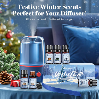 Essential Oils Winter Set - Premium Fragrance Gift for Diffuser, Soap & Candle Making