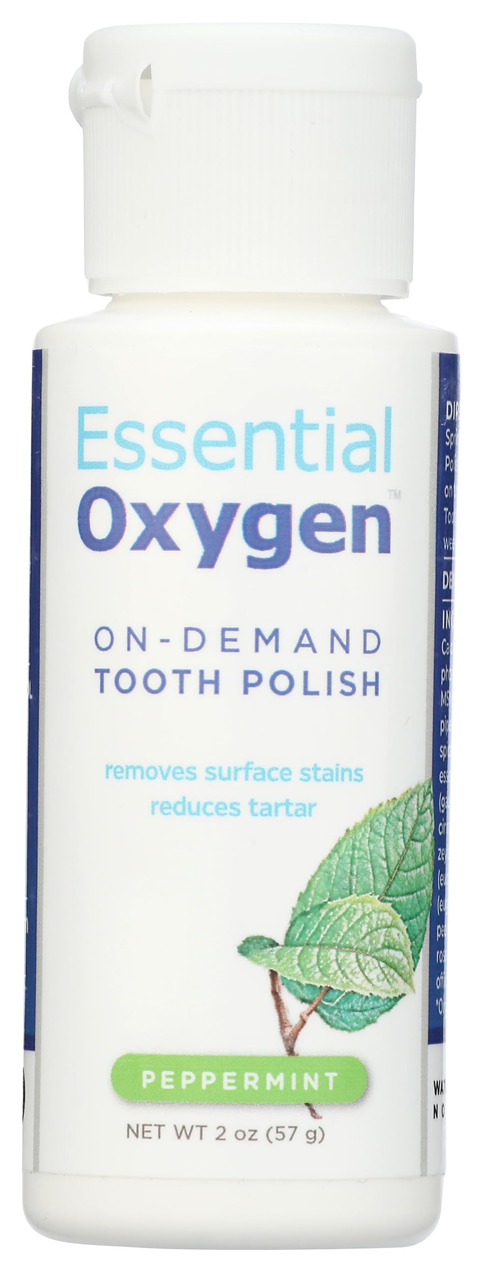 ESSENTIAL OXYGEN Organic Mint Tooth Polish 2oz – Non-GMO & Vegan