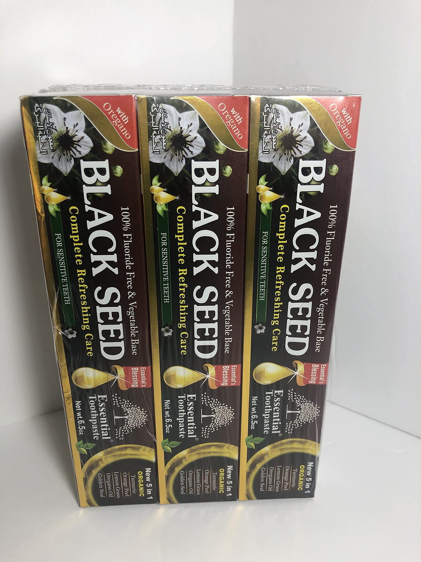 Essential Palace Organic Black Seed Toothpaste – Fluoride Free, 6.5oz (6 Pack)