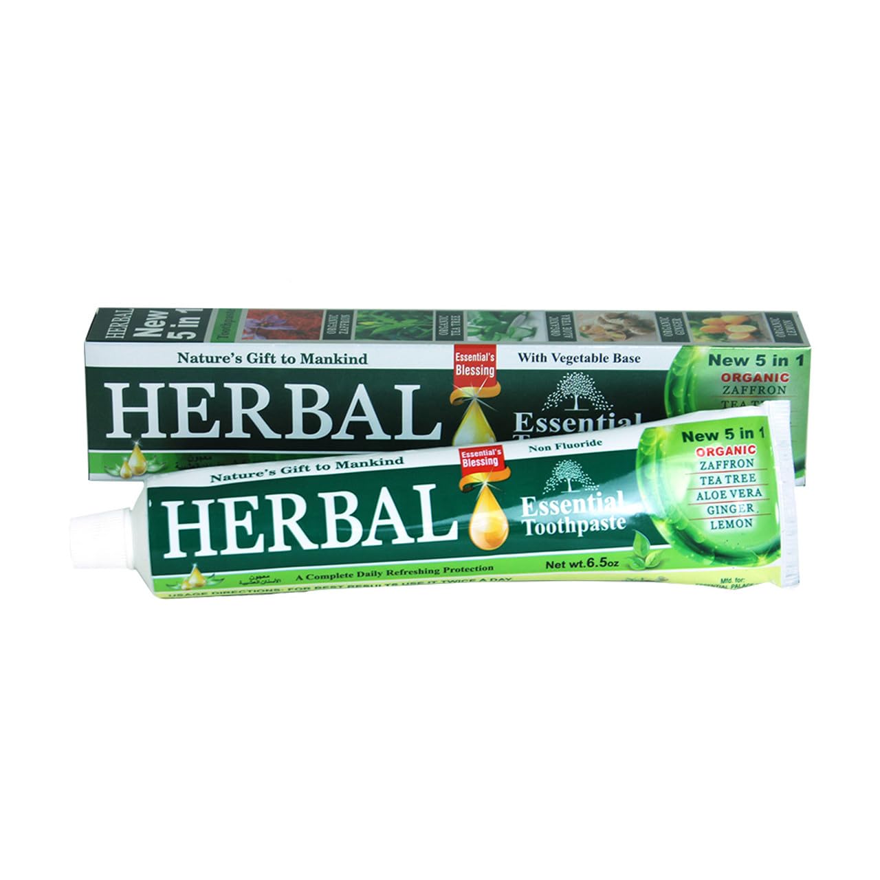 Essential Palace Herbal Toothpaste – 5-in-1 Non-Fluoride (Vegetable Base) 2 Pack