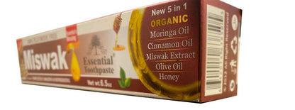 Essential Palace Organic Miswak Toothpaste 6 Pack - Fluoride Free, 6.5 Oz