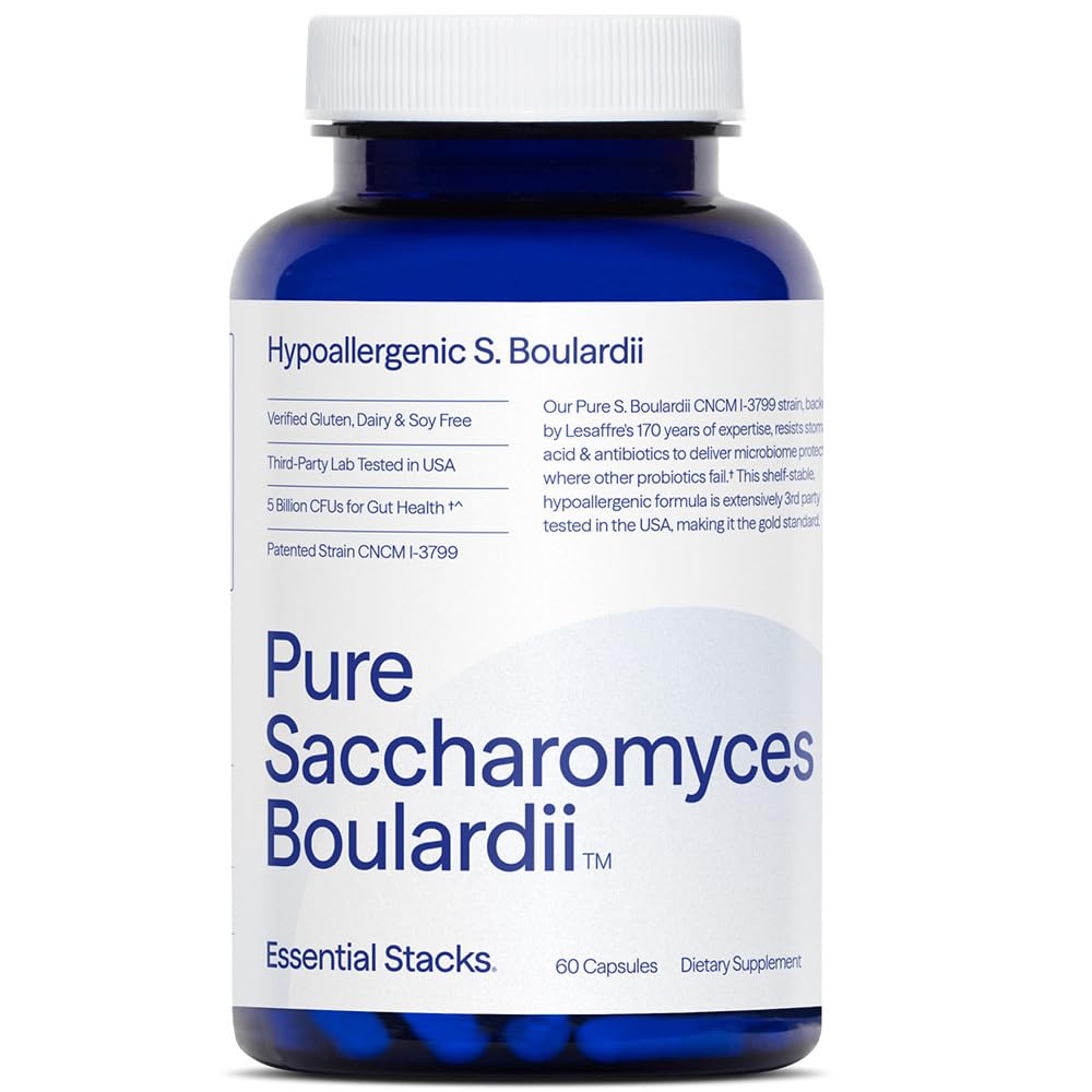 Saccharomyces Boulardii Probiotics 5B CFUs - Non-GMO, Gluten Free (60 Capsules)