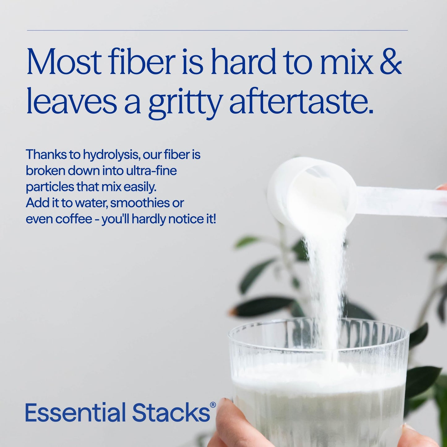 Essential Stacks Organic Sunfiber PHGG and Acacia Prebiotic Fiber 7.4 oz