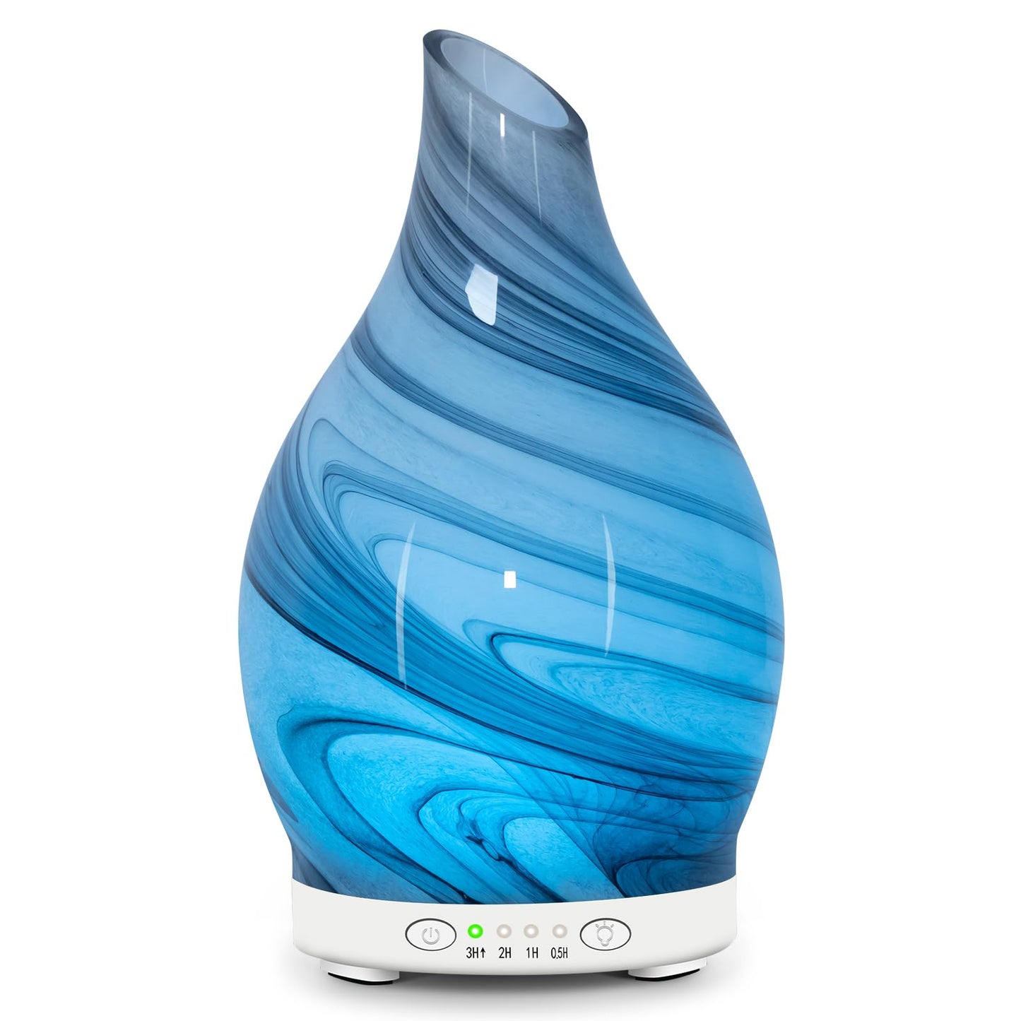 Essential Oil Diffuser 120ML – Glass Aromatherapy with 7 LED Colors & 4 Timers