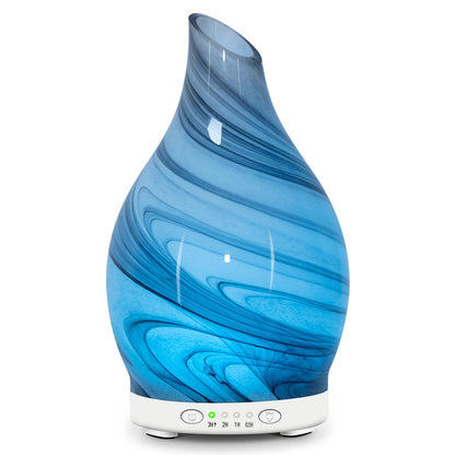 Essential Oil Diffuser 120ML – Glass Aromatherapy with 7 LED Colors & 4 Timers