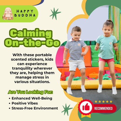 Mood Calming Stickers for Kids/Adults (90 Pack) – All-Natural Patches, Chemical-Free Mood Support for Relaxation