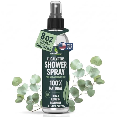EssentiallyBased Eucalyptus Shower Spray 8oz – 100% Pure Organic