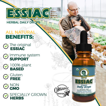 Essiac Original Tea Daily Drops – USDA Organic, Alcohol-Free | 2oz (59ml)