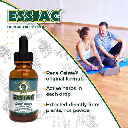 Essiac Original Tea Daily Drops – USDA Organic, Alcohol-Free | 2oz (59ml)