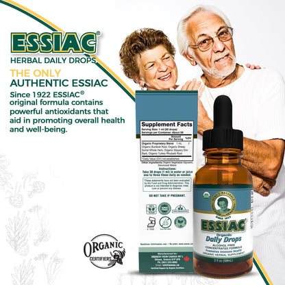 Essiac Original Tea Daily Drops – USDA Organic, Alcohol-Free | 2oz (59ml)