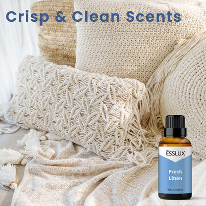 Fresh Linen Fragrance Oil - ESSLUX Aromatherapy 30ml | Diffuser, Soap & Candle Making