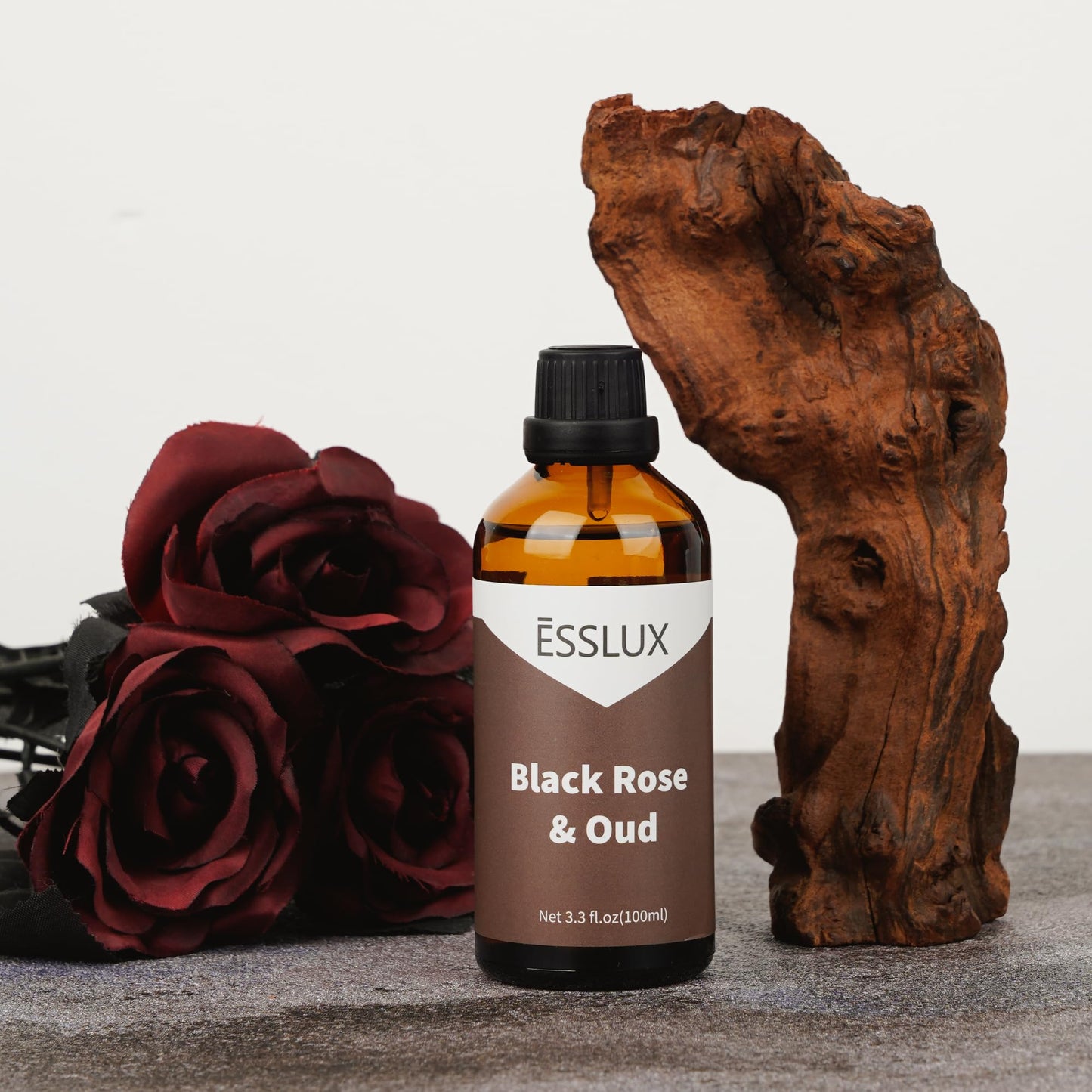 Black Rose & Oud Fragrance Oil – ESSLUX 100 ml (3.3 oz) Premium Scent for Diffusers, Candles, Soap