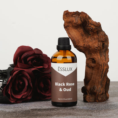 Black Rose & Oud Fragrance Oil – ESSLUX 100 ml (3.3 oz) Premium Scent for Diffusers, Candles, Soap