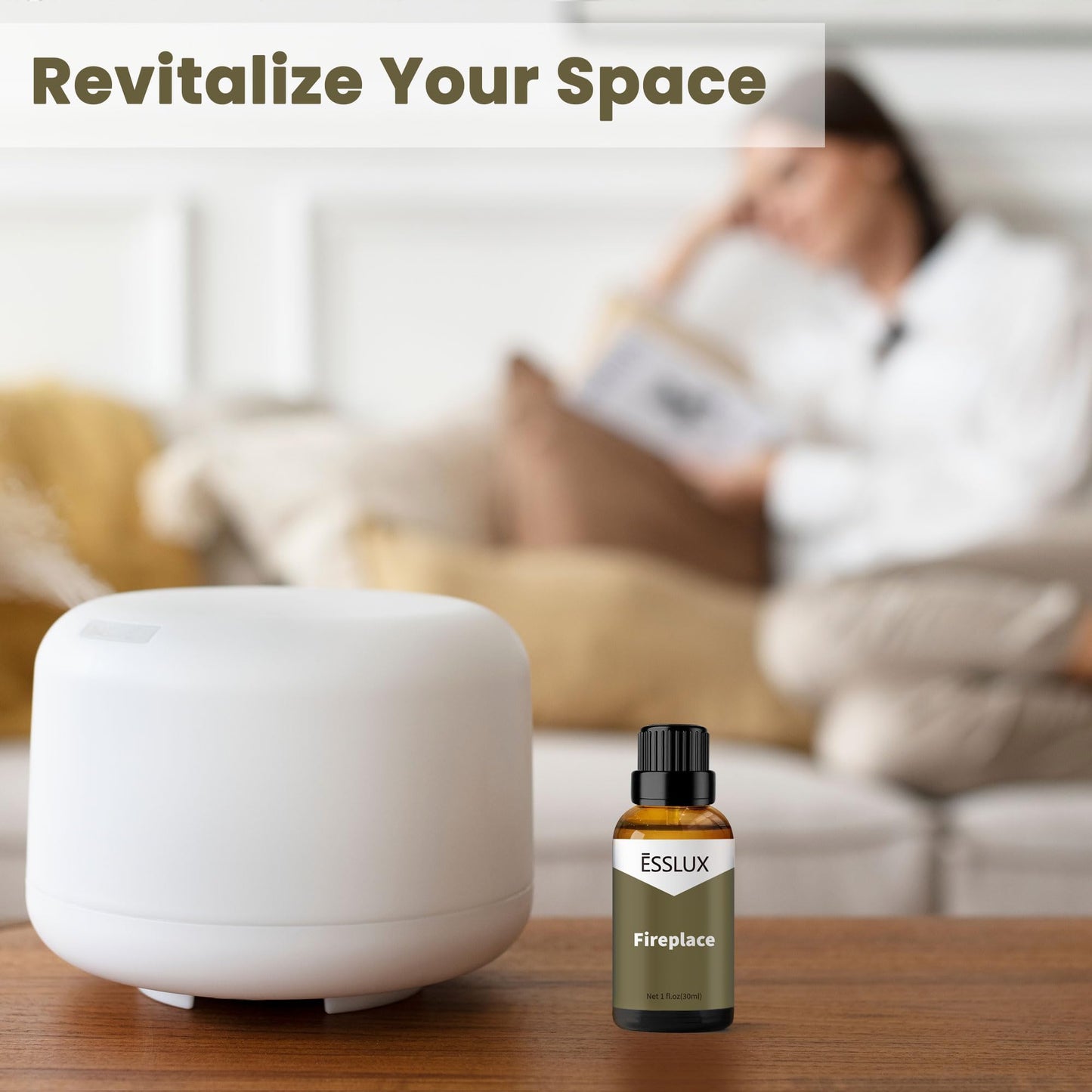 ESSLUX Fireplace Fragrance Oil 30 ml | Aromatherapy Essential Oil for Diffuser, Candle Making & More