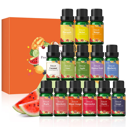 ESSLUX Fruity Fragrance Oils Set – 14 Premium Fruit Scents for Diffusers & DIY