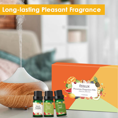ESSLUX Fruity Fragrance Oils Set – 14 Premium Fruit Scents for Diffusers & DIY