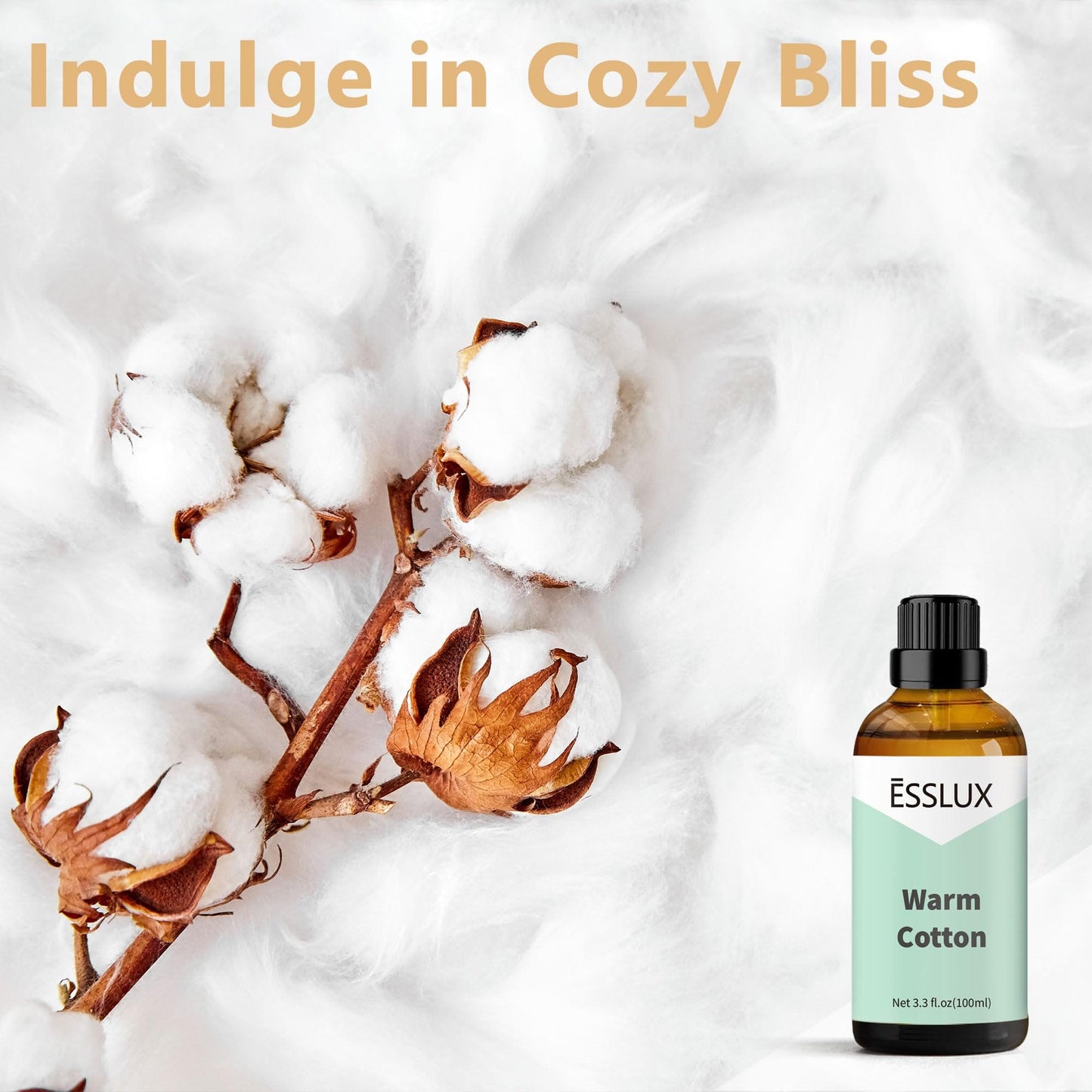 Warm Cotton Fragrance Oil 100 ml – ESSLUX | Aromatherapy Oils