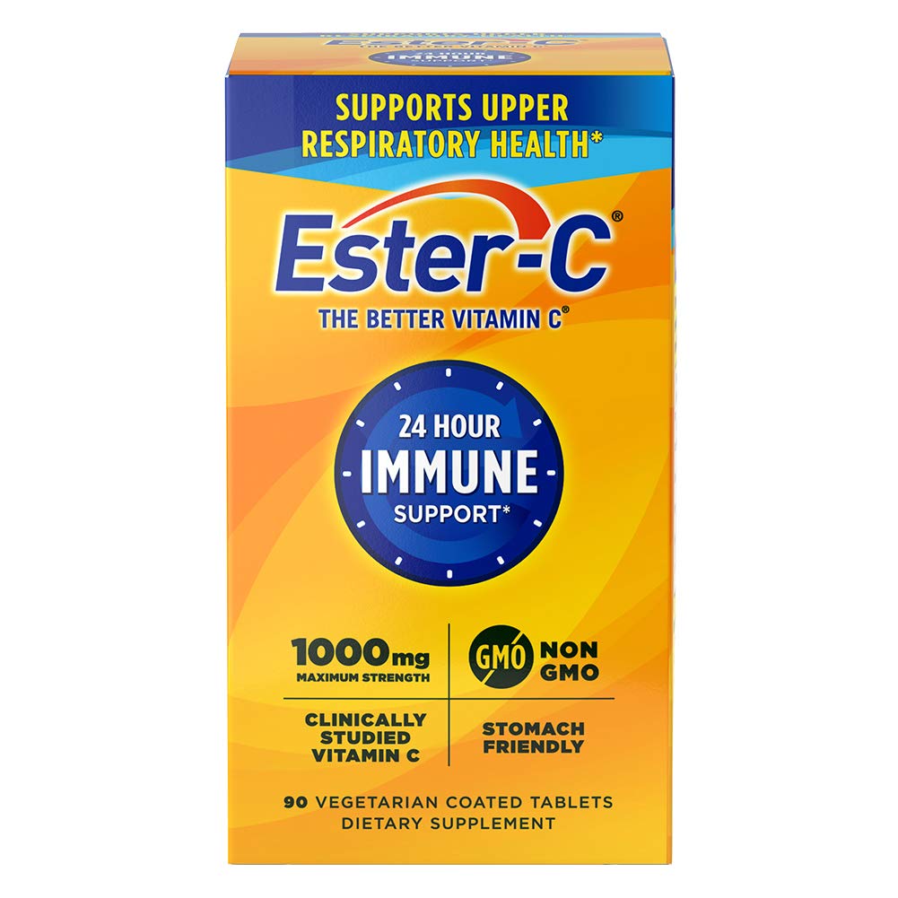 Ester-C Vitamin C 1000 mg – 90 Coated Tablets | Gentle on Stomach