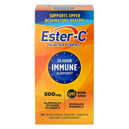 Ester-C 500 mg Vitamin C Tablets – 90 Count Immune Support