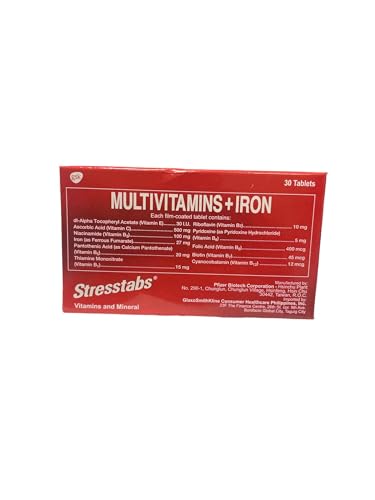 Generic 2 Stresstabs Multivitamins + Iron, 30 Tablets