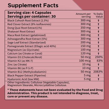 FIRSTORGANIC EstroEase Balance+ 2450mg – 17-in-1 Plant-Based Women’s Hormonal Balance