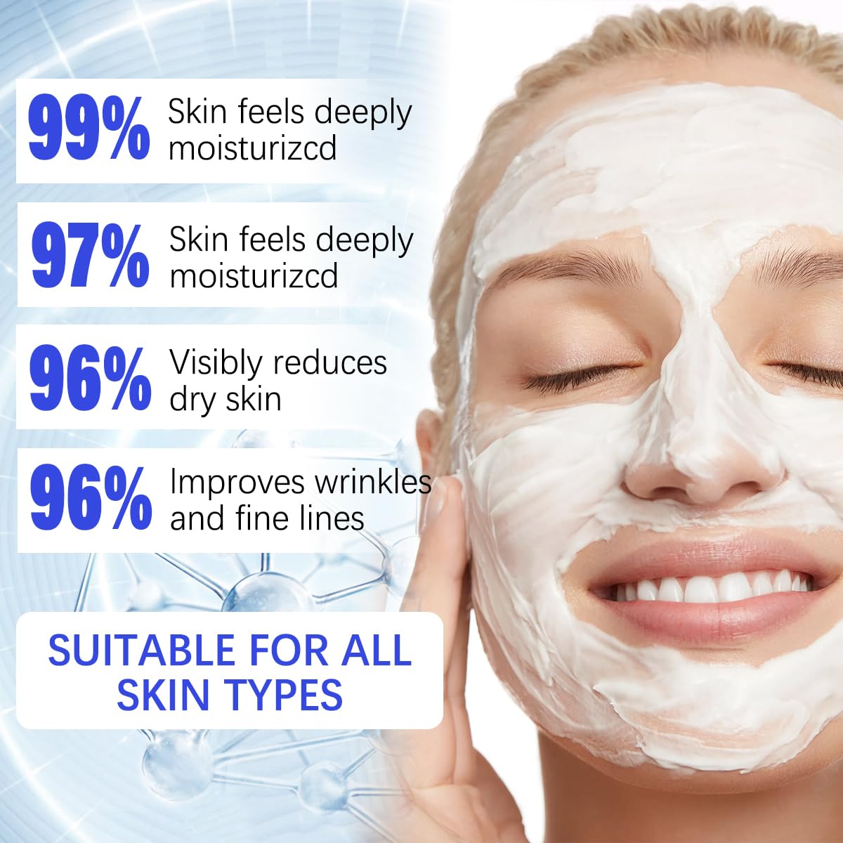 ESUNM Hyaluronic Acid Powder – Low Molecular Weight 100 kDa, 3.52 oz for Skin Hydration & DIY Serum