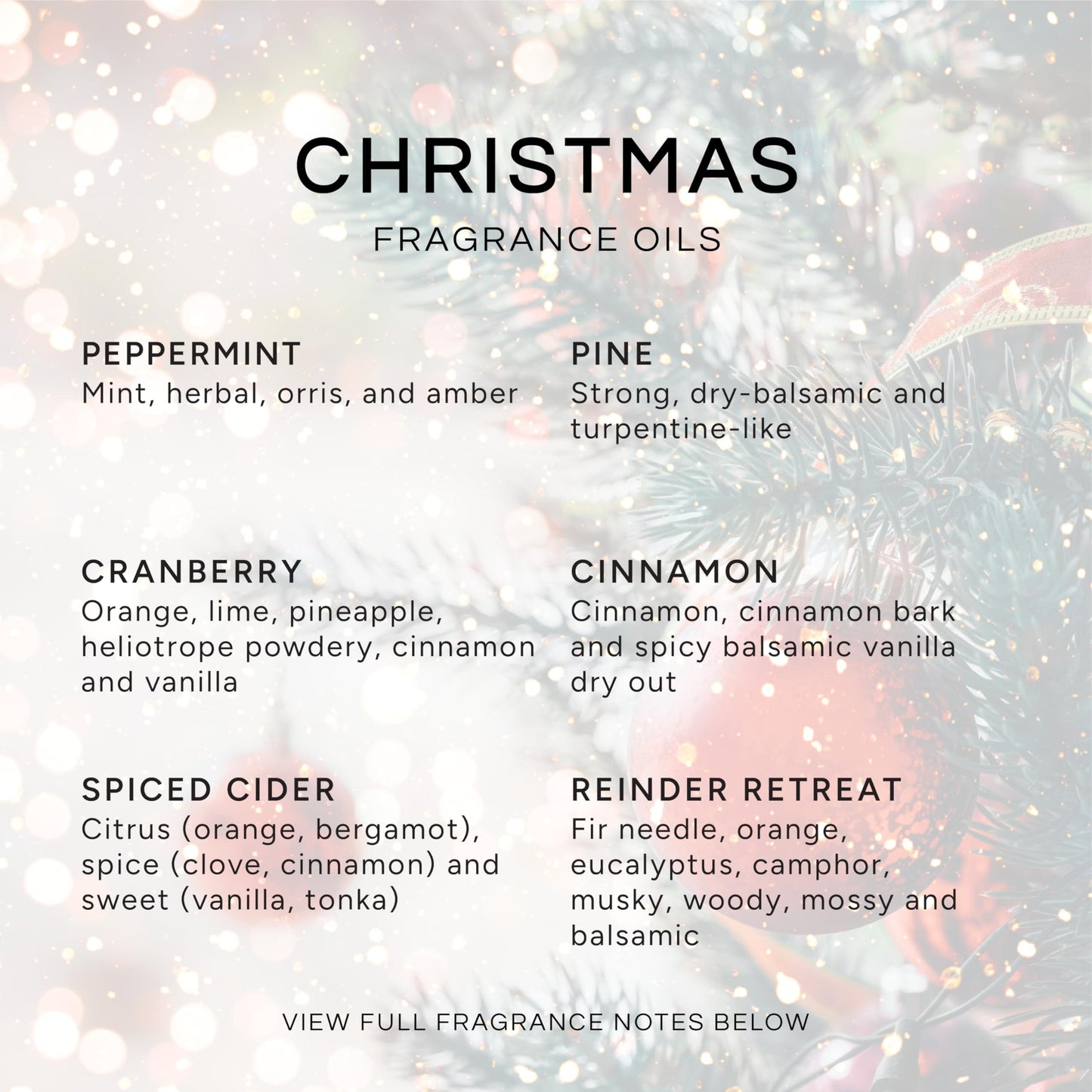 Eternal Essence Oils Christmas Set of 6 Premium Fragrance Oils – 10ml