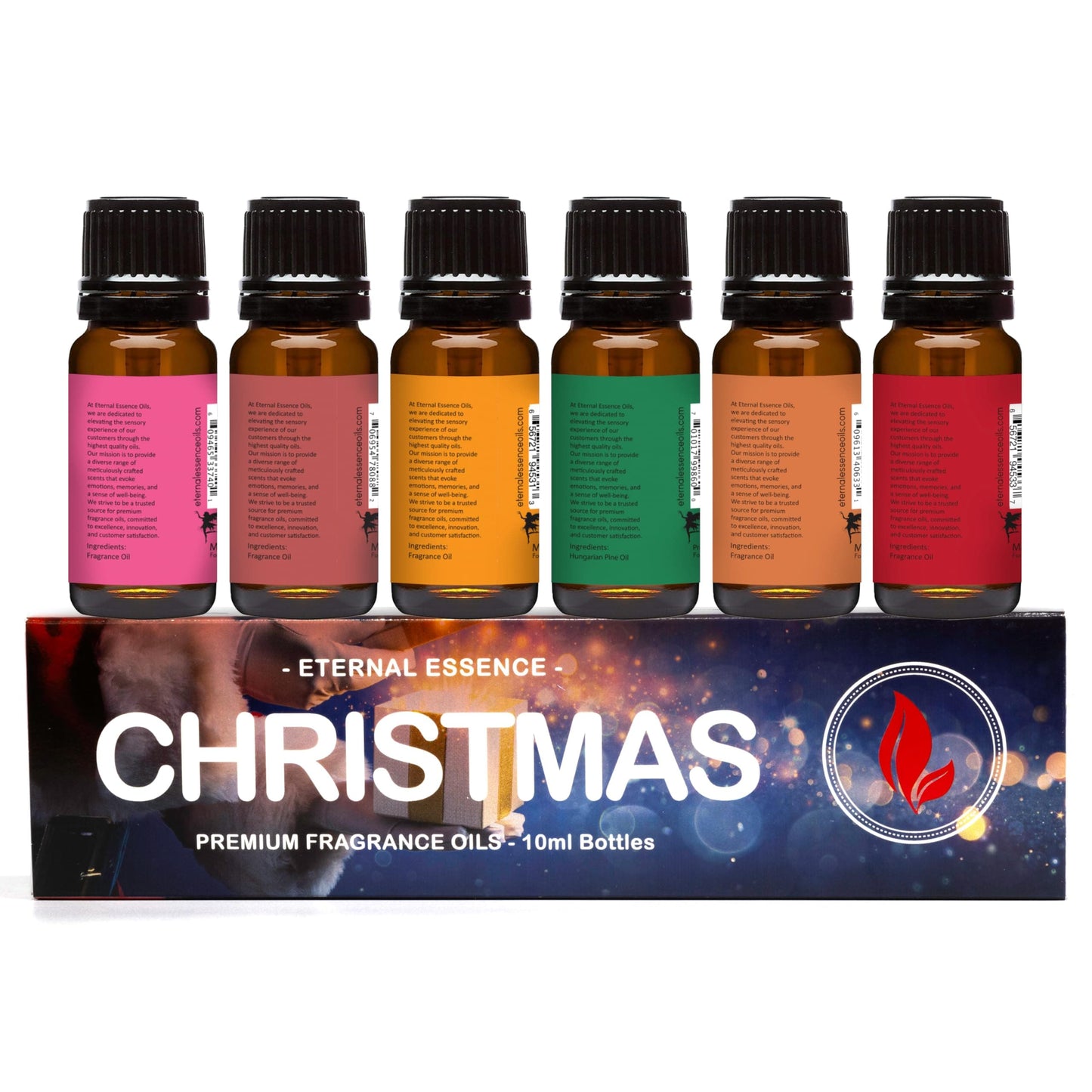 Eternal Essence Oils Christmas Set of 6 Premium Fragrance Oils – 10ml