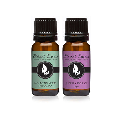 Eternal Essence Oils 2 Pack 10ml – Mountain Meets The Ocean & Juniper Breeze | Premium Fragrance Oils