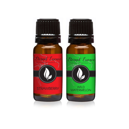 Eternal Essence Oils 2 Pack 10ml – Strawberry & Wild Watermelon Fragrance Oils for Candles, Soaps & Aromatherapy